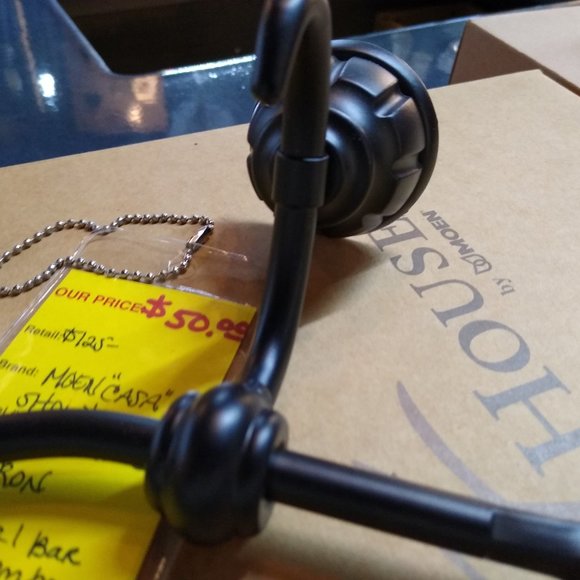 Showhouse Casa Towel Bar/Towel Ring Iron - Picture 4 of 5